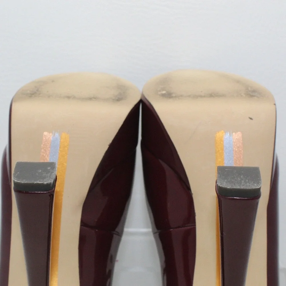 Sam Edelman Jildie Platform Slingback Mary Jane Pump French Burgundy Size 7.5 - Picture 8 of 12
